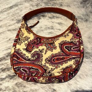 Kate Spade Vintage Paisley Floral Small Zippered Hobo Bag